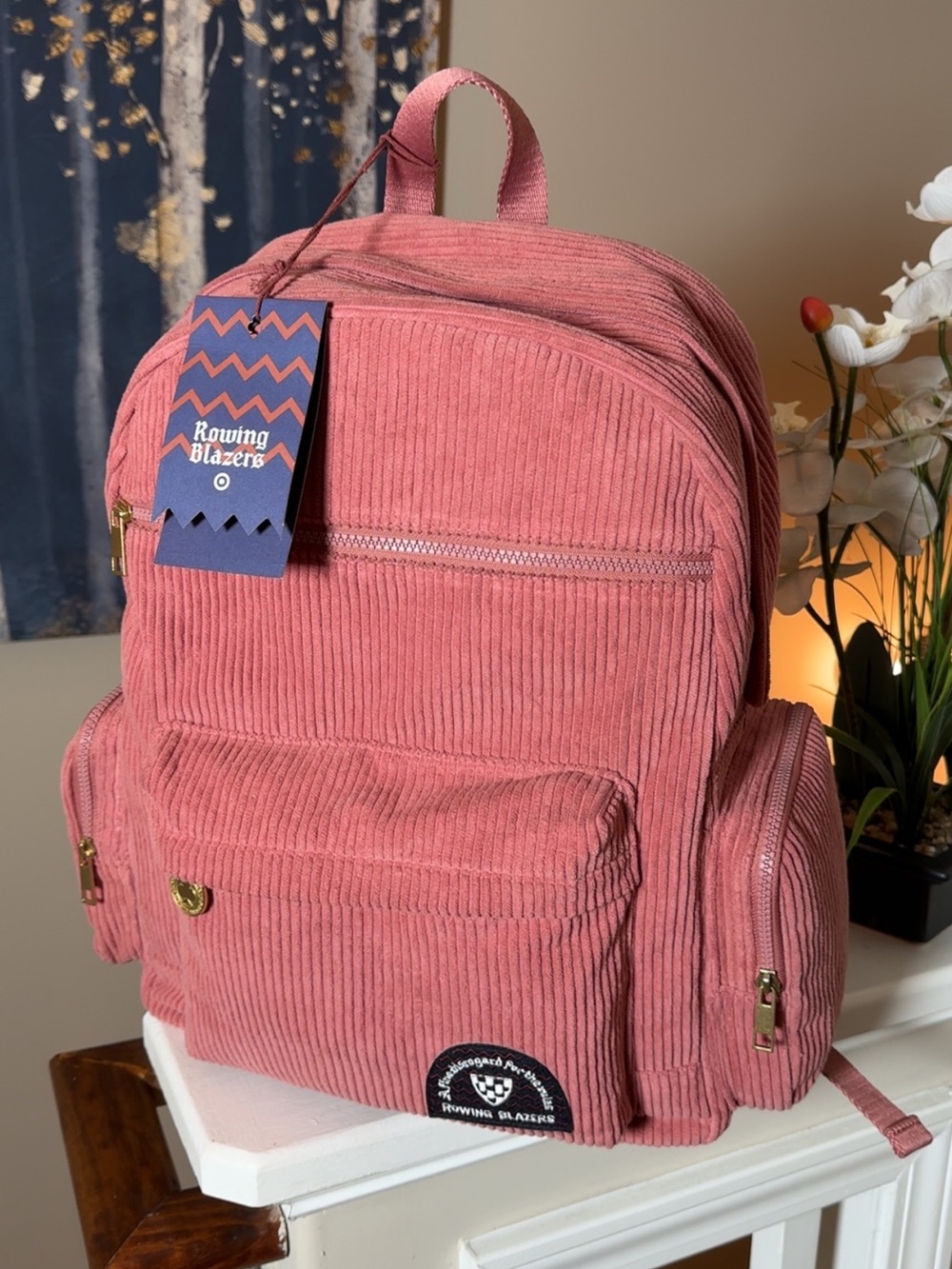 Rowing Blazers Dusty Pink Corduroy Mini Backpack